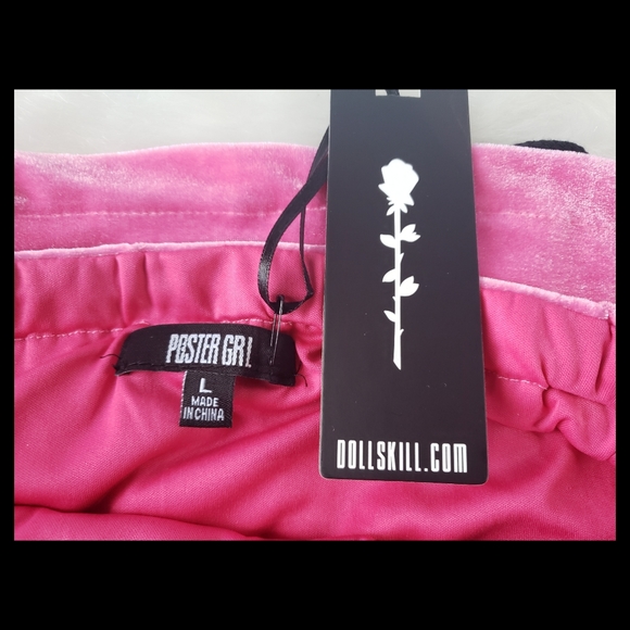 💋DOLLSKILL CAKED UP VELOUR LACE UP MINSKIRT!!! - Picture 5 of 9